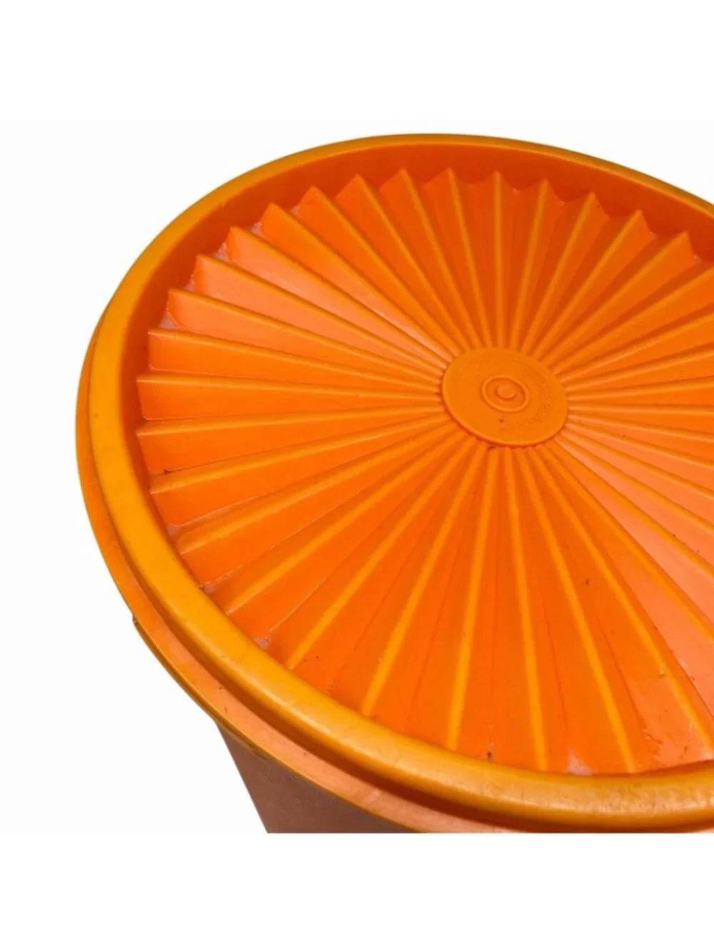 VTG Set of 3 Tupperware Servalier Canisters Retro Orange & Yellow W/Lids
